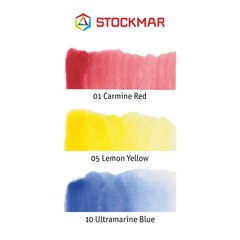 Watercolor Paint Set Carmine Red Lemon Yellow Ultramarine Blue 3 Bottles 20mL