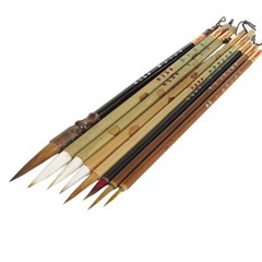 Professional Chinese Art Brush Set 8 Pcs Chinese Paint Brush Kit With Mat