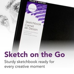 Sketchbook 8.5 x 11 Inches 110 Sheets 100gsm Soft White Paper Black