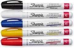 5 Count Fine Point Oil-Based Paint Markers – Ideal for Arts & Crafts Projects
