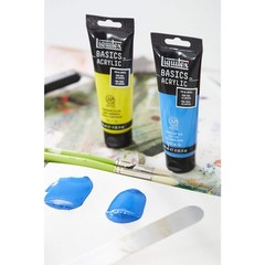 Liquitex BASICS Acrylic Paint, 4-oz tube, Fluorescent Yellow