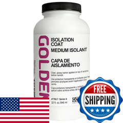 Isolation Coat By Golden 32 Fl. Oz. Jar Professional Acrylic Top Coat