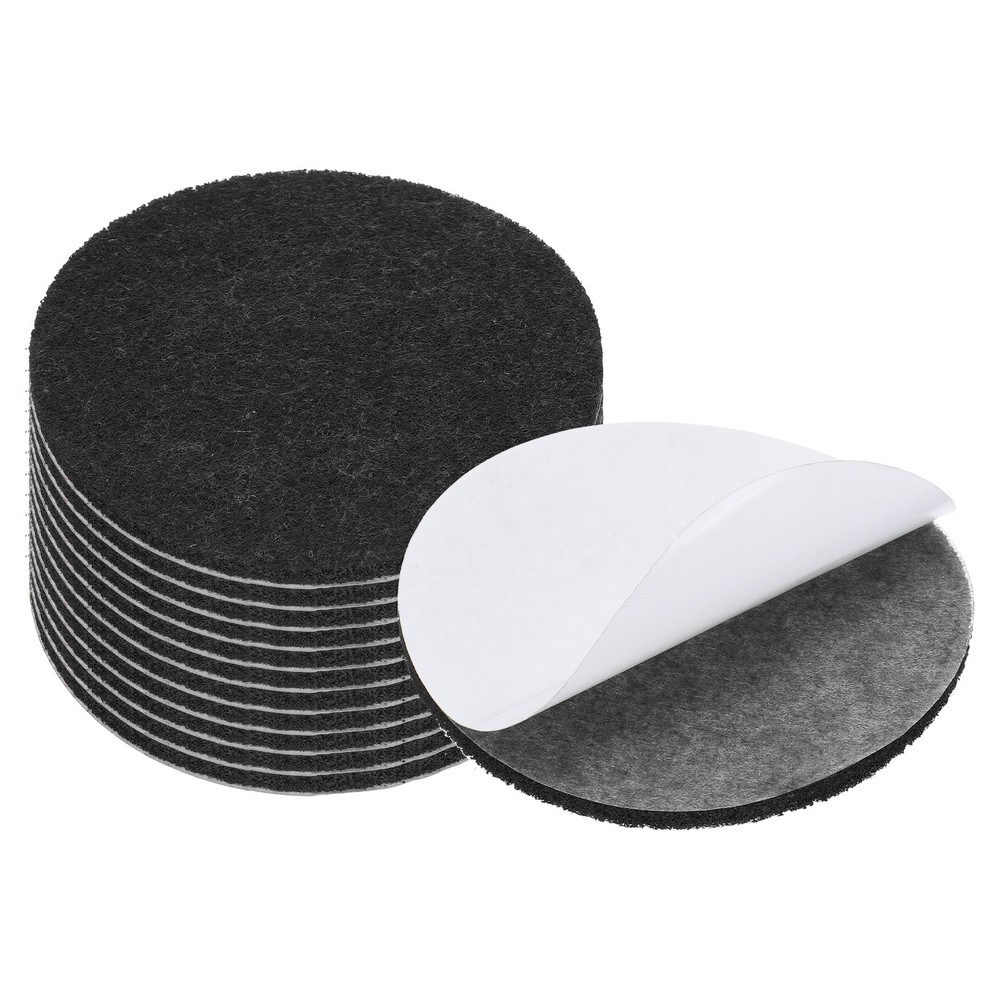 2.5 Inch Diameter Lamp Base Felt, 12Pack 3mm Thickness Round Felt, Black