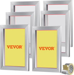 6 Pieces Aluminum, 10X14Inch Silk Screen Frame with 110 Count High Tension Nylon