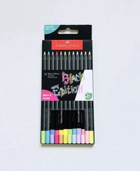 Faber-Castell Black Edition Neon & Pastel 12 Count Color Pencils