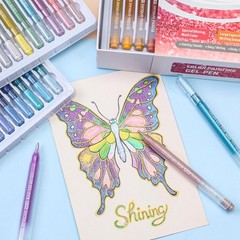 Languo Glitter Gel Pens for Adult Coloring, 72 Colors Special Shining Multi Glit