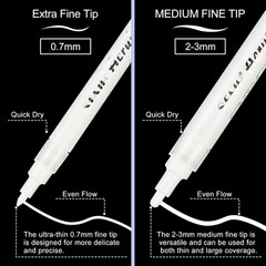 White Acrylic Paint Markers – Paint Markers Paint Pens – 8 Pack Acrylic Marker f