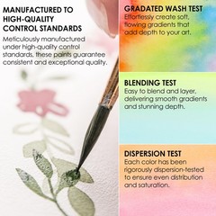 50 Colors Premium Water Color Paint Set Detail Brush Portable Travel Art Supply
