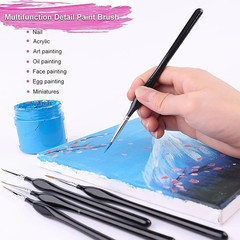 Premium Paint Brushes Set of 10 Miniature Extra Fine Detail Model Craft Nail Art