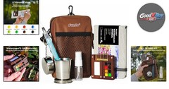 All-in-One Walnut Wood Watercolor Set 8-Color Travel Kit with Bag