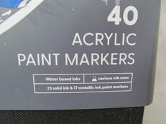 Crawford & Black 40 Acrylic Paint Markers with Canvas Travel Bag Brand New