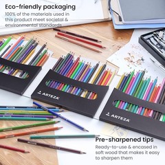72 Assorted Shades Triangular Shape Watercolor Pencils Water Color Drawing