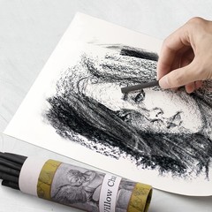 25 Willow Charcoal Sticks Natural Drawing Charcoal for Sketching 4-5mm