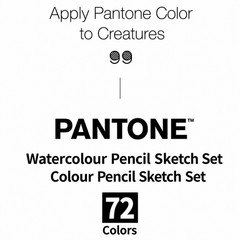 PENTON 72 Watercolor Colored Pencils Set Artist Drawing Sketch Art Kit Tin Case