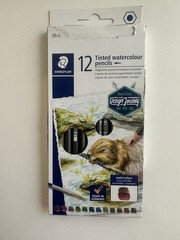 Staedtler Tinted Watercolor Pencils 12 Made In Germany -Only 1 Is Used Slightly
