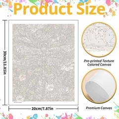 Paint by Numbers Kit 12×16 Inch Dragonfly Bee 2 Pack – DIY Home Wall Art Decor