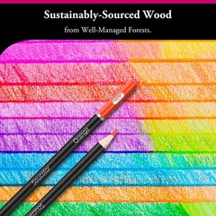 72 Color Colored Pencils for Adult Coloring Books Soft Core Back to School