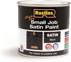 Black Satin Paint 250ml Quick Dry Water-Based For Interior Exterior Wood Metal
