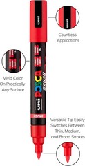 Creative Freedom with PC-5BR 8 Pack of Waterproof Paint Markers & Brush Tips