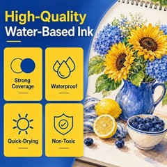 New 120 Colors Acrylic Paint Markers Brush Tip Pens for Wood Stone Canvas DIY