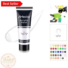 High-Quality 4.05oz Titanium White Acrylic Paint – Non-Toxic & Fast Drying