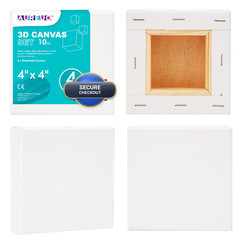 Aureuo 4X4 Inch Gallery – 1.5 Inch Depth 4 – 10 Oz Triple Gesso Premiumd