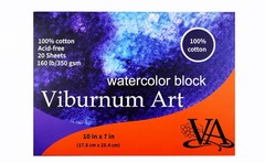20 Sheets Cotton Watercolor Paper Pad 160lb 350gsm Cold Press 10×7 Inch