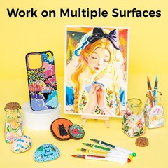 24PCS Ohuhu Acrylic Paint Pens Automatic Ink Control Art Marker Set