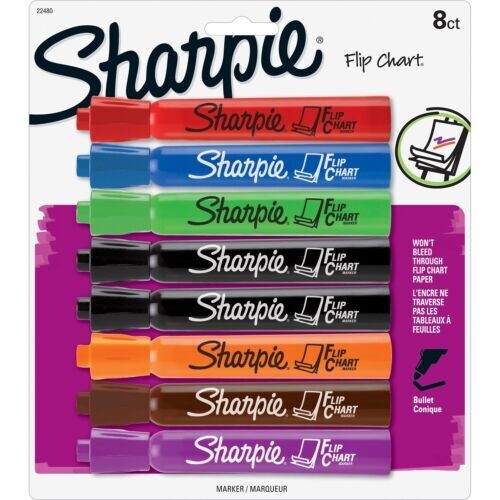 Sharpie Flip Chart Marker Bullet Point 8/PK x 2 Assorted 22480PP