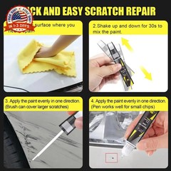 Car Touch Up Paint(Pearl White Multi-Coat(PPSW)) for Tesla, 2 in 1 Car Scratch R