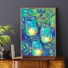 YIYIAH Be a Light to The World 12 inches x 16 inches, a