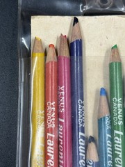 Vintage Laurentien Venus Esterbrook Canada 21 Coloured Pencils & Case Read