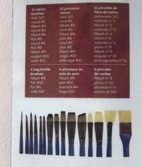 Mont Marte Premium Paint Brushes 15 Set Artist Acrylic Oil Bristle Art Craft