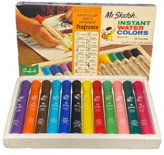 VINTAGE Sanford Mr. Sketch Scented Instant Water Color Markers, 12 Color Set 80s
