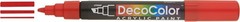 Versatile Uchida Deco Color Red Paint Marker with Chisel Tip for Art Projects