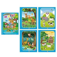 Magic Water Drawing Book & Pen Reusable Kids Painting Colouring Toy Gift