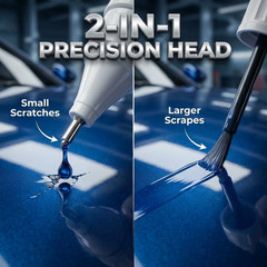 Pure White Touch up Paint for Cars & Motorcycles – Car Scratch Remover, 2-In-1 B