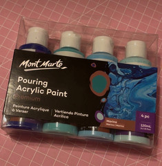 Mont Marte Pouring Acrylic Paint Premium Marina Set 4pc 120mL Multicolor