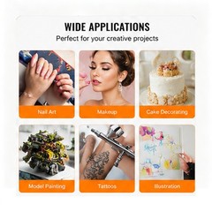 airbrush kit,Handheld Airbrush Gun for Barber, Model Painting, Nail Art, Makeup