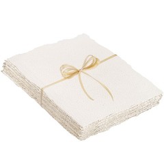 25 Sheets Watercolor Paper 8.5 x 11, 300 GSM Deckled Edge Paper Rough/Texture…