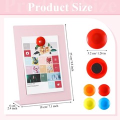 2 Pcs Pink Magnetic Bulletin Board for Tabletops with 8 Magnets 10×7 Inch Mem…