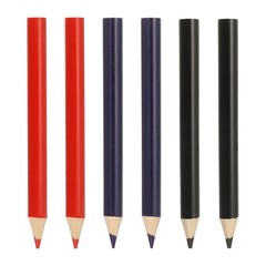 6 Pcs Wooden Colored Pencils Short Oil Based Colored Pencils, Purple/Black/Red