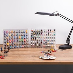 Acrylic Paint Holder – 72 Holes Compatible with Vallejo 17 ml Bottles – Suita…
