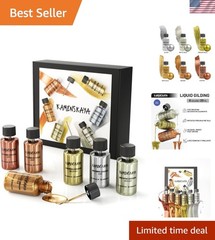Fast-Drying Liquid Leaf Paint Set: Gold, Silver, Bronze & More (0.68 fl oz Each)