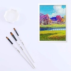 GETHPEN Filbert Paint Model 1# 2# 3# 4# 5# 6# 7# 8# 9# 10# 11# 12#,, White