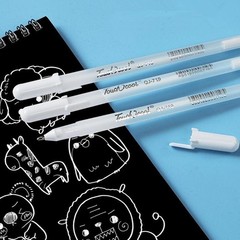3PCS/Set White Gel Ink Marker Pen Drawing Art Fine Tip Sketching Painting Tool