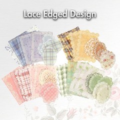 Vintage Floral Scrapbook Paper & Journaling Stickers (400pcs) Assorted Set – …
