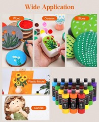 ACRYLIC PAINT SET for Kids Adults Artists Canvas 8.45oz 18 Colors YEEART