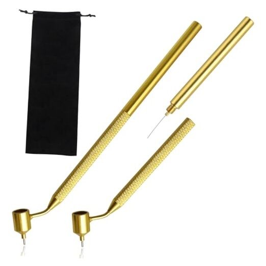 2Pcs Fine Line Fluid Writer Paint Applicator Pens with 0.5mm and 0.7mm Stem