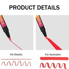 Acrylic Marker Brush Pen for Painting on Paper Stone Glass Canvas